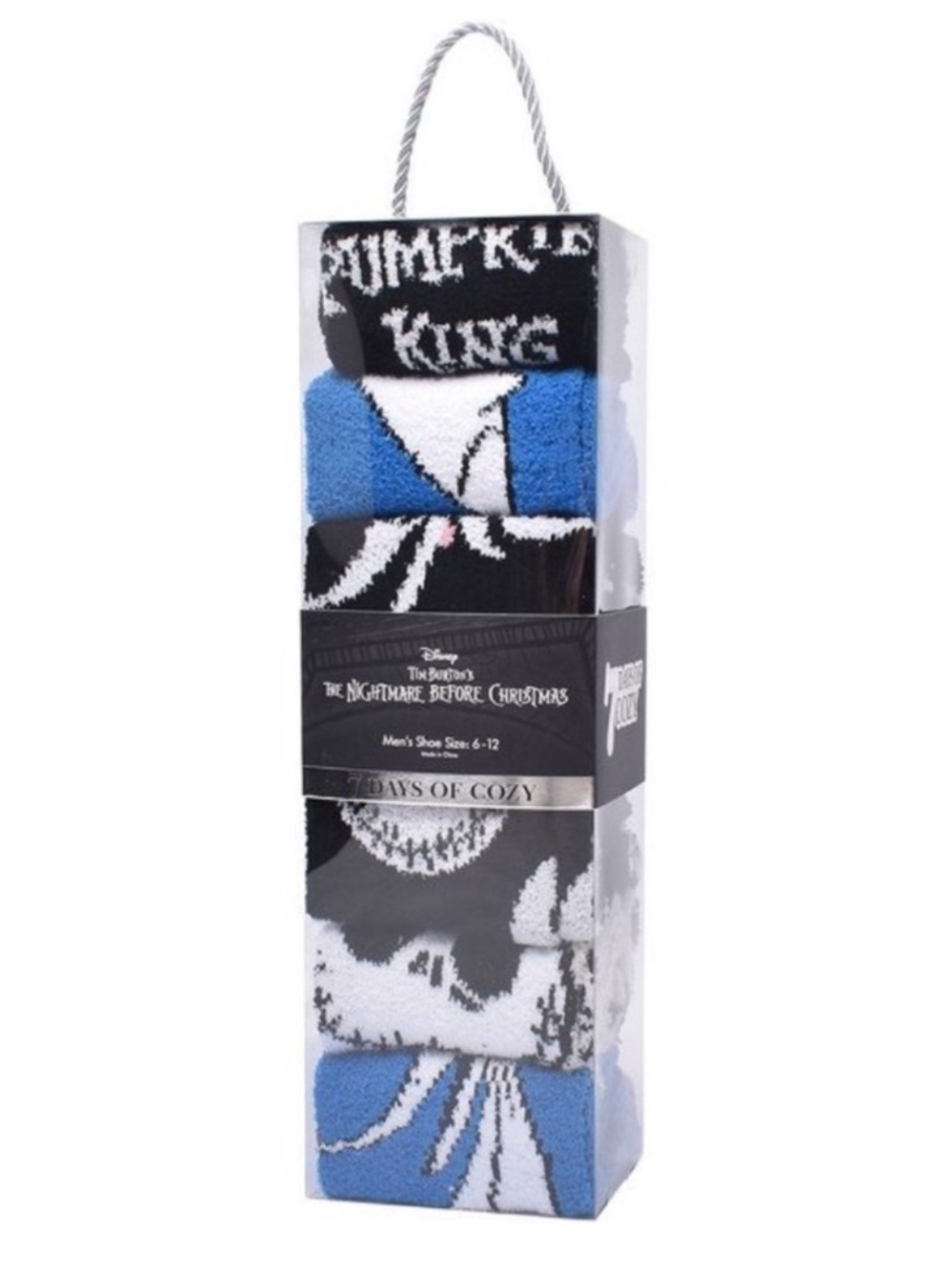 💫Disney Nightmare Before Christmas Mens Slipper Socks 7-Pack NEW